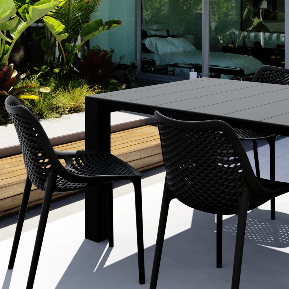 Air Extension Dining Set 5 Piece Black. Picture 2