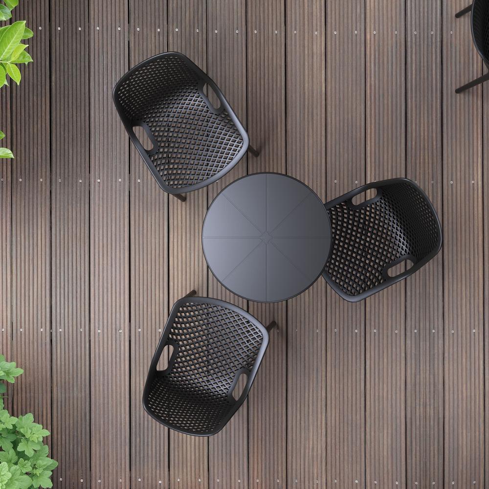 Air Outdoor Dining Chair Black, Set of 2. Picture 11