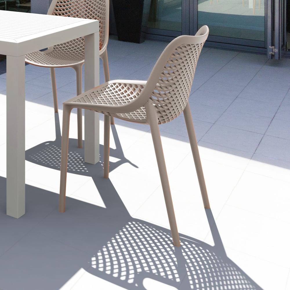 Air Outdoor Dining Chair Taupe, Set of 2. Picture 10