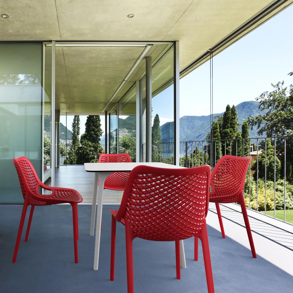 Air Outdoor Dining Chair Red, Set of 2. Picture 12