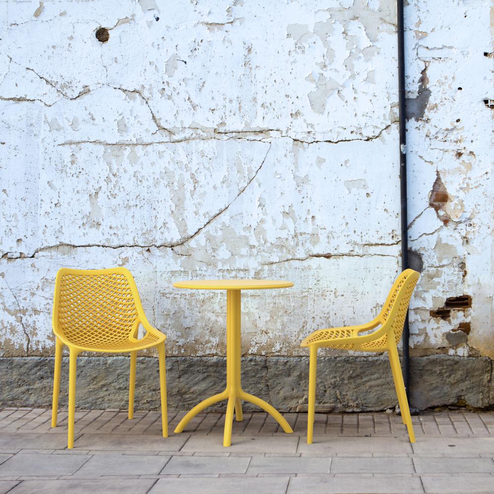 Air Outdoor Dining Chair Yellow, Set of 2. Picture 3