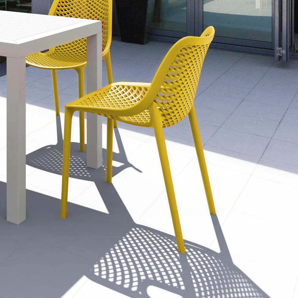 Air Outdoor Dining Chair Yellow, Set of 2. Picture 11
