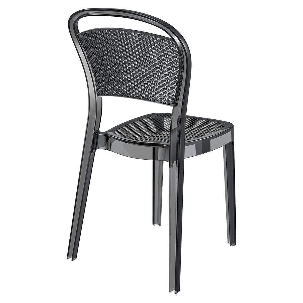 Bee Polycarbonate Dining Chair Transparent Black, set of 2. Picture 2