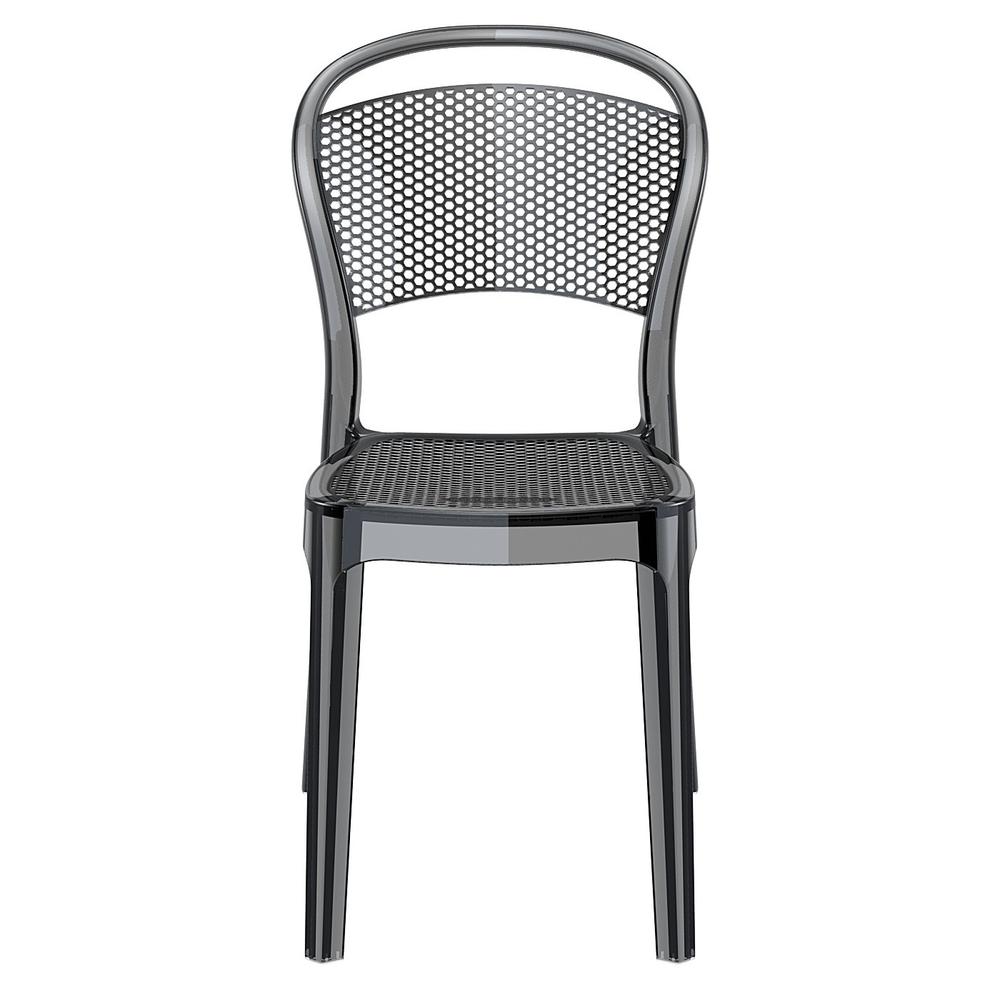 Bee Polycarbonate Dining Chair Transparent Black, set of 2. Picture 3