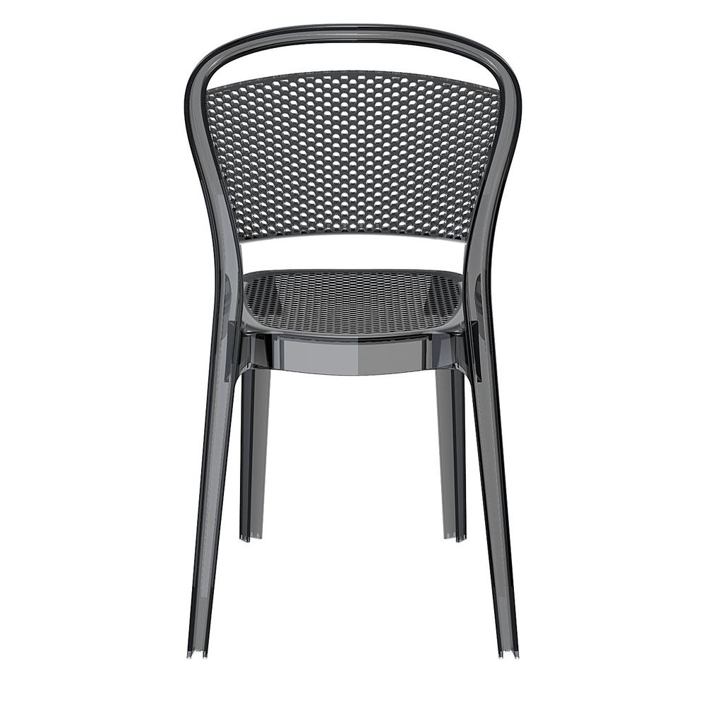Bee Polycarbonate Dining Chair Transparent Black, set of 2. Picture 5