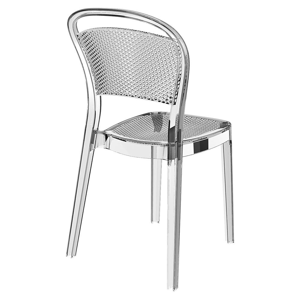 Bee Polycarbonate Dining Chair Transparent Clear, set of 2. Picture 2