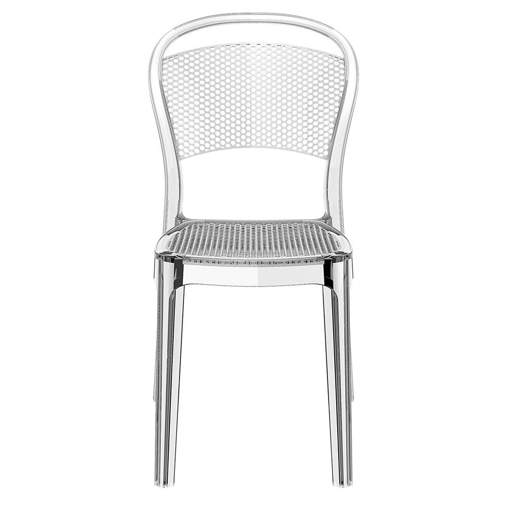 Bee Polycarbonate Dining Chair Transparent Clear, set of 2. Picture 3