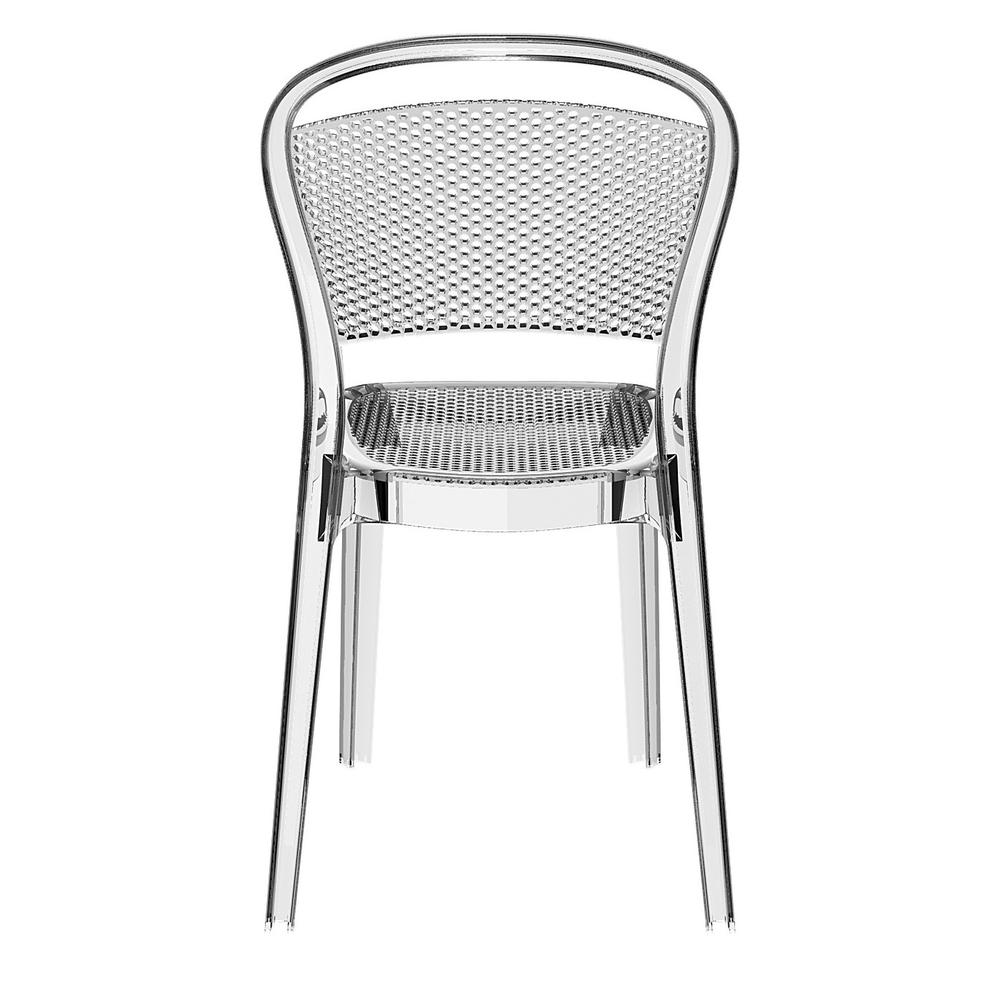 Bee Polycarbonate Dining Chair Transparent Clear, set of 2. Picture 5