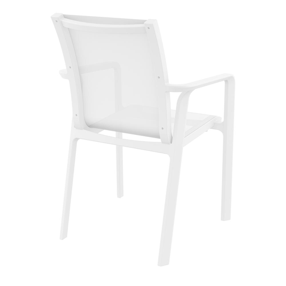 Pacific Sling Arm Chair White Frame White Sling, Set of 2. Picture 5