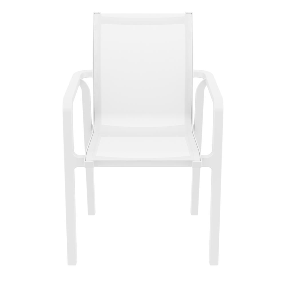 Pacific Sling Arm Chair White Frame White Sling, Set of 2. Picture 6