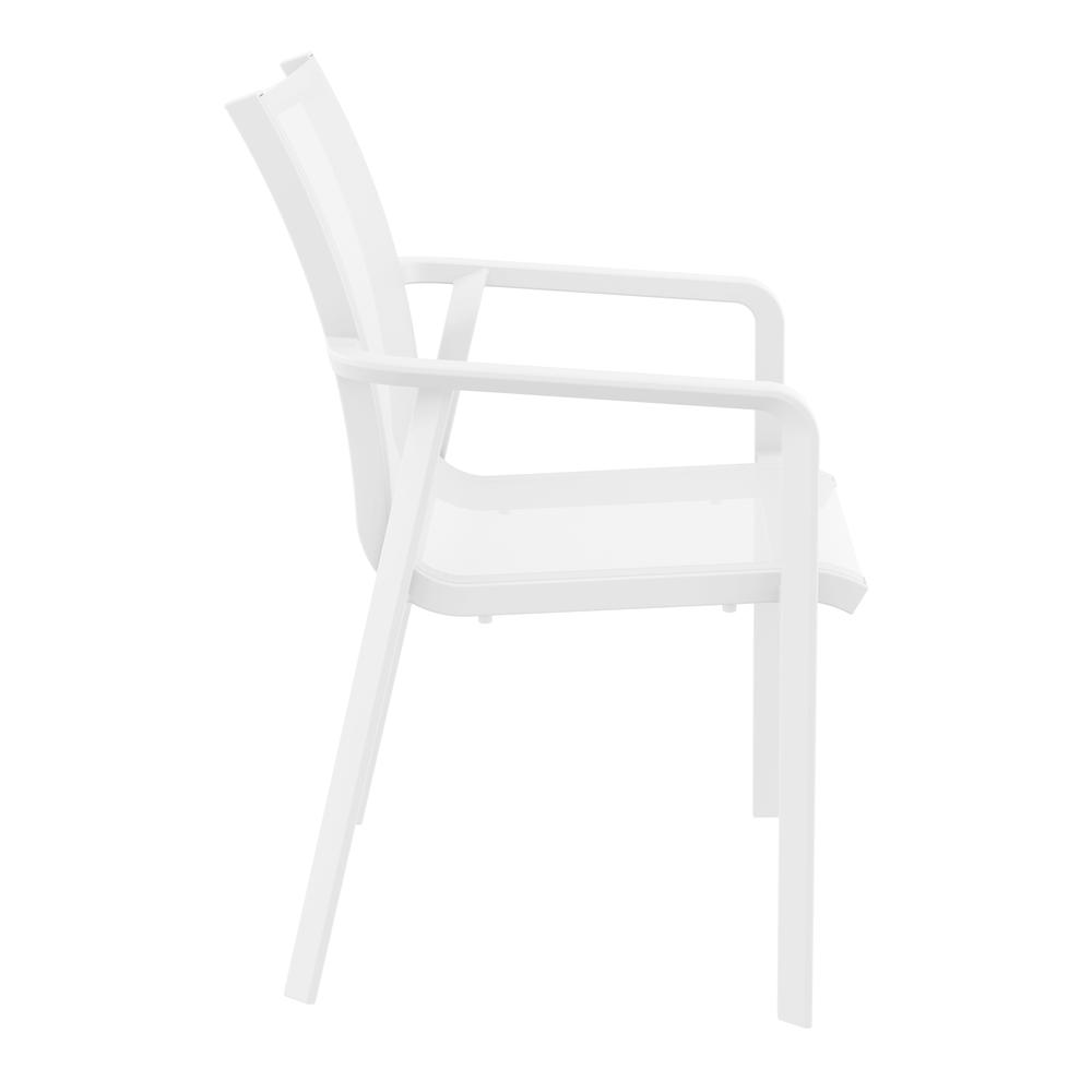 Pacific Sling Arm Chair White Frame White Sling, Set of 2. Picture 7