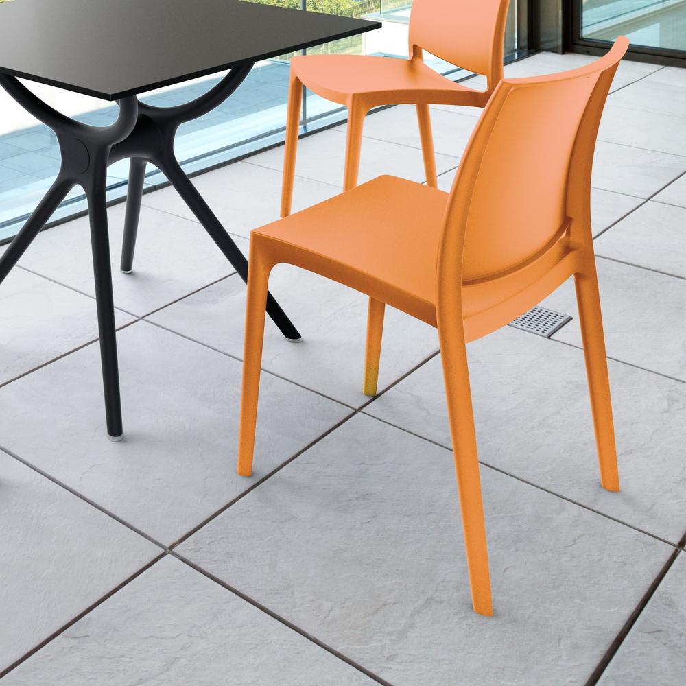 Maya Dining Chair Orange, Set of 2. Picture 7