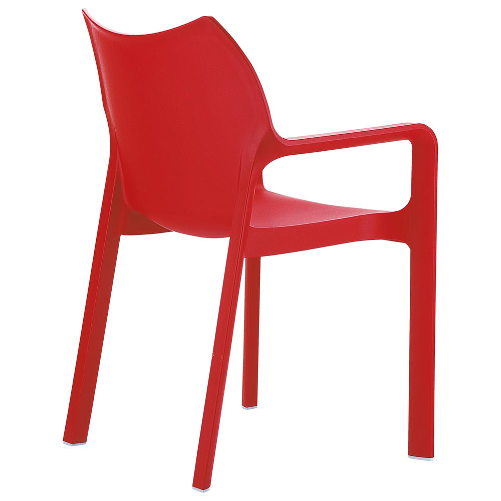 Resin Outdoor Dining Arm Chair, Set of 2, Red, Belen Kox. Picture 2