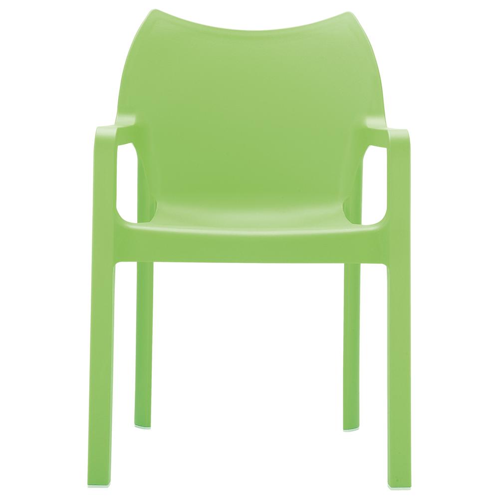 Diva Resin Outdoor Dining Arm Chair Tropical Green, Set of 2. Picture 3