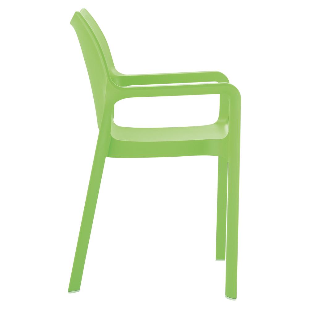 Diva Resin Outdoor Dining Arm Chair Tropical Green, Set of 2. Picture 4