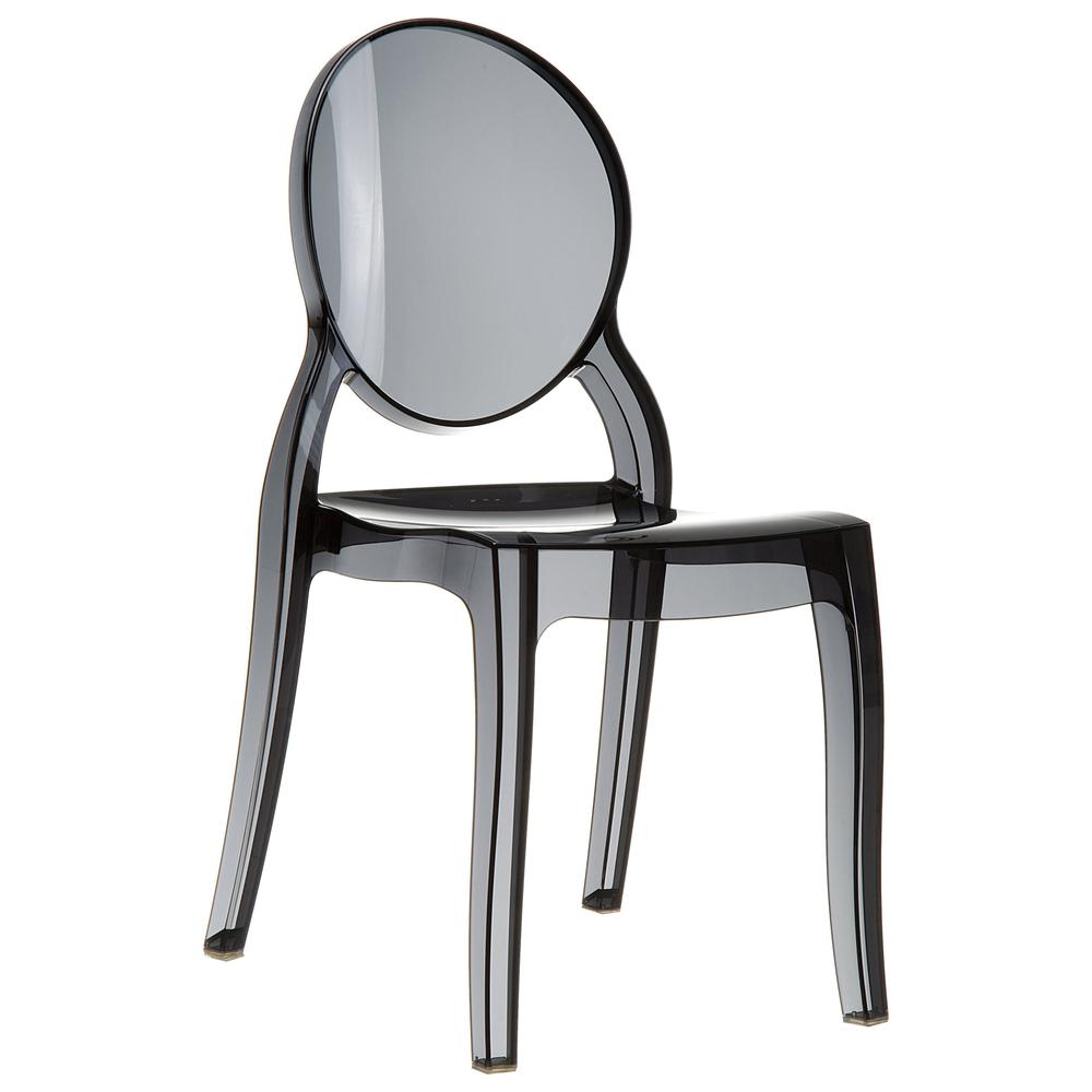 Elizabeth Polycarbonate Dining Chair Transparent Black, Set of 2. The main picture.