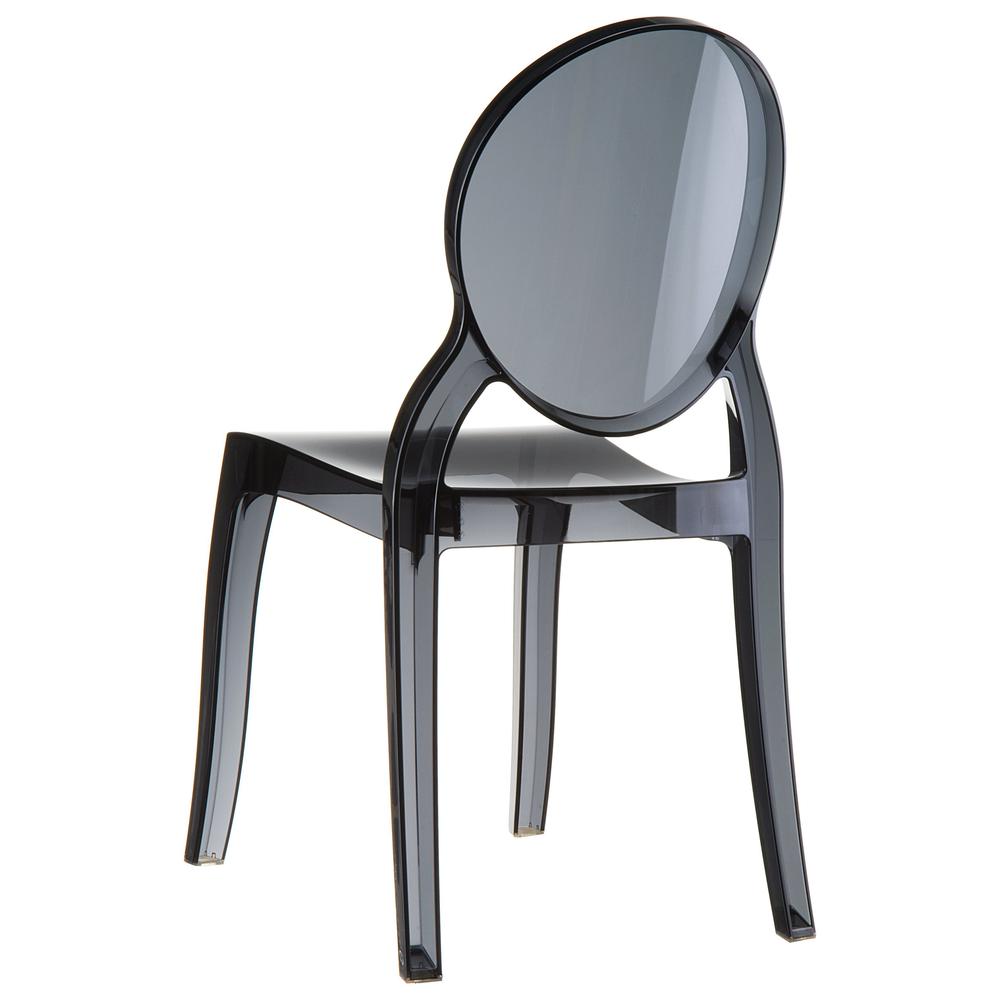 Elizabeth Polycarbonate Dining Chair Transparent Black, Set of 2. Picture 2