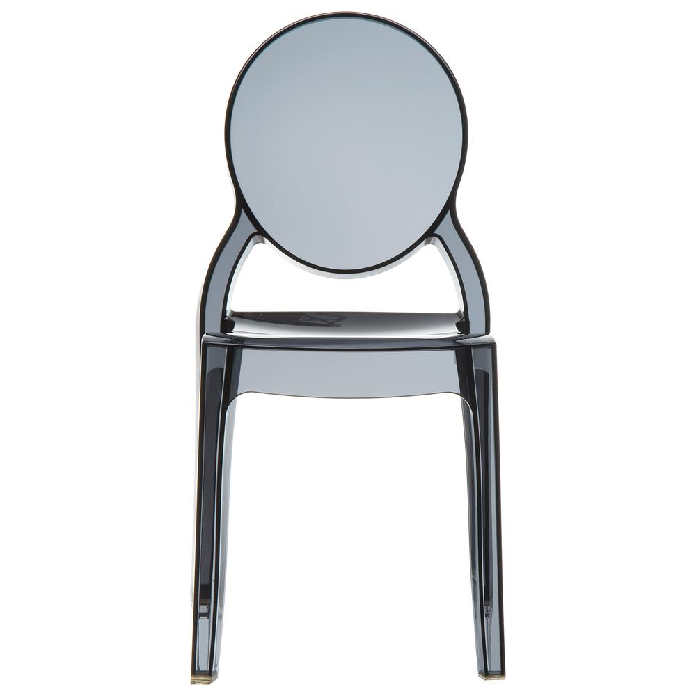 Elizabeth Polycarbonate Dining Chair Transparent Black, Set of 2. Picture 3