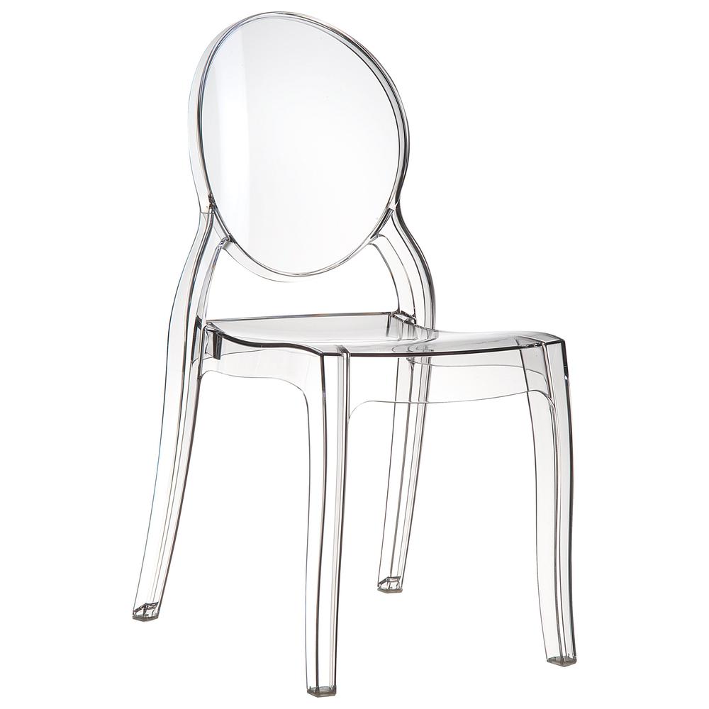 Elizabeth Polycarbonate Dining Chair Transparent Clear, Set of 2. The main picture.
