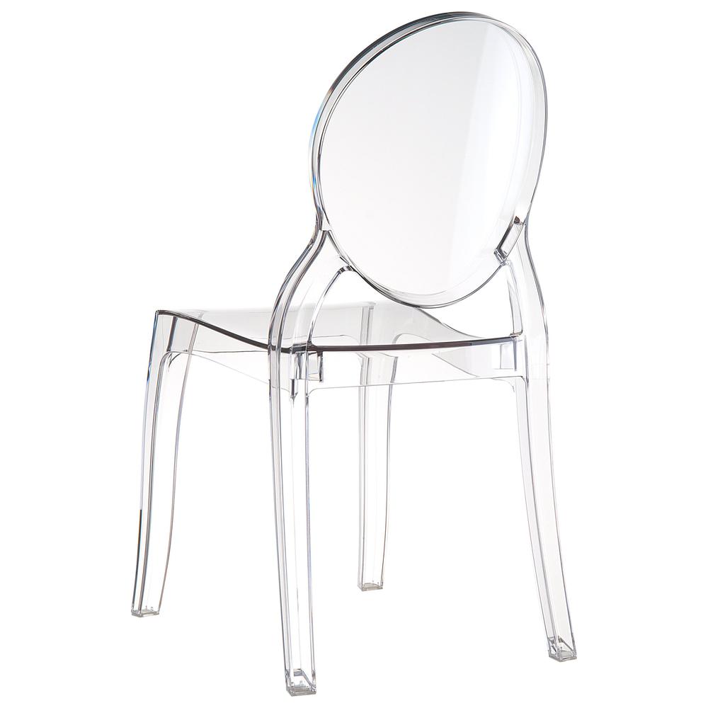 Elizabeth Polycarbonate Dining Chair Transparent Clear, Set of 2. Picture 6