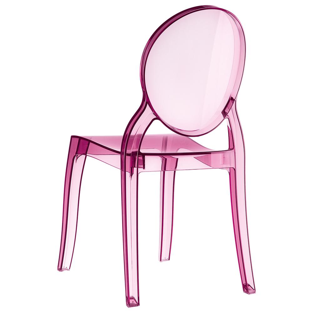 Elizabeth Polycarbonate Dining Chair Transparent Pink, Set of 2. Picture 2