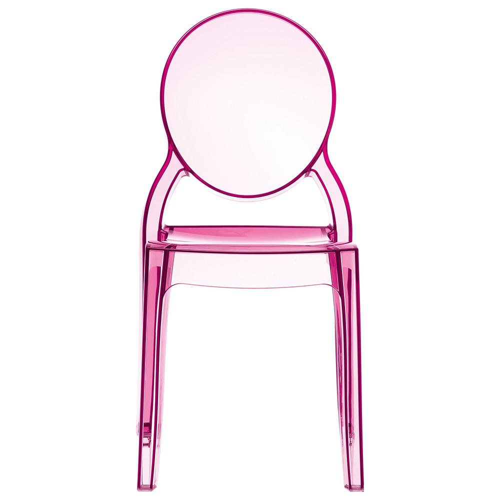 Elizabeth Polycarbonate Dining Chair Transparent Pink, Set of 2. Picture 3
