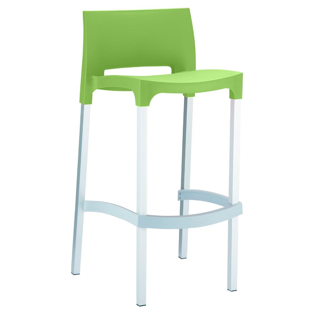 Gio Outdoor Bar Stool Apple Green, Set of 2. Picture 1