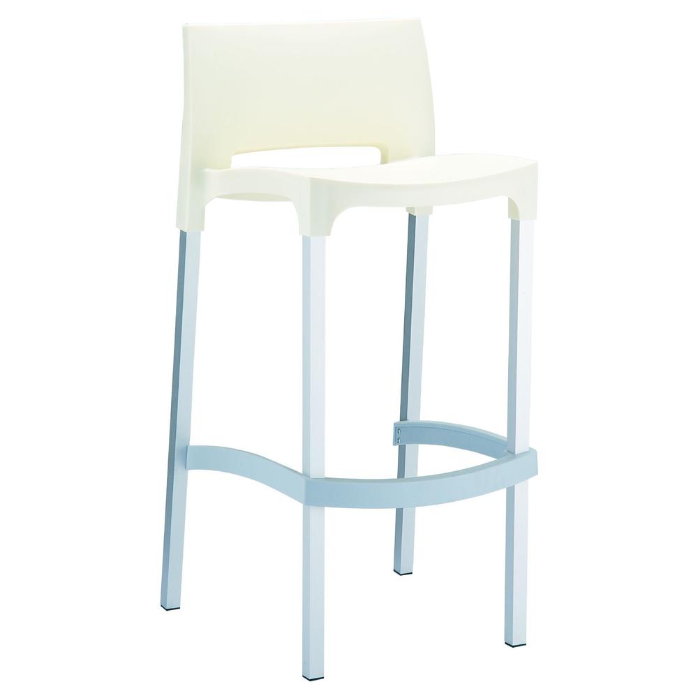 Gio Outdoor Bar Stool Beige, Set of 2. Picture 1