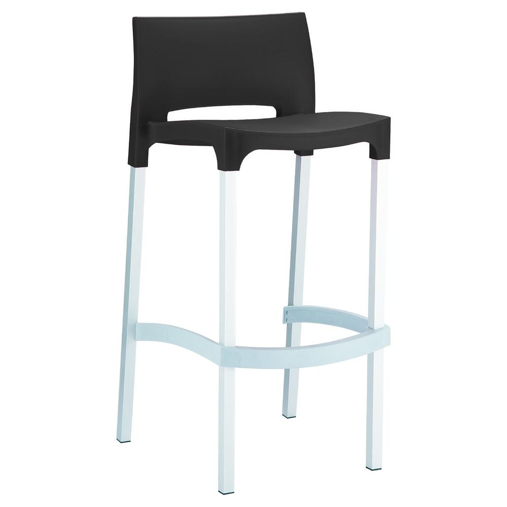 Gio Outdoor Bar Stool Black, Set of 2. Picture 1