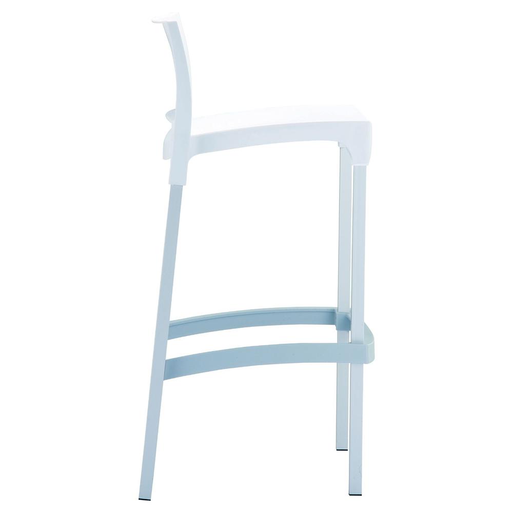 Gio Outdoor Bar Stool White, Set of 2. Picture 2