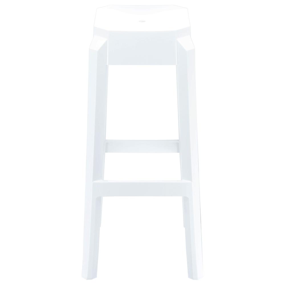 Fox Polycarbonate Bar Stool Glossy White, Set of 2. Picture 2