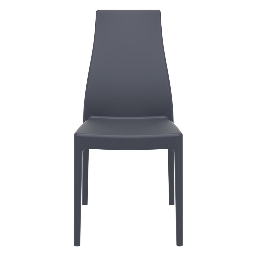 Dining Chair Dark Gray - Set Of 2. Picture 3