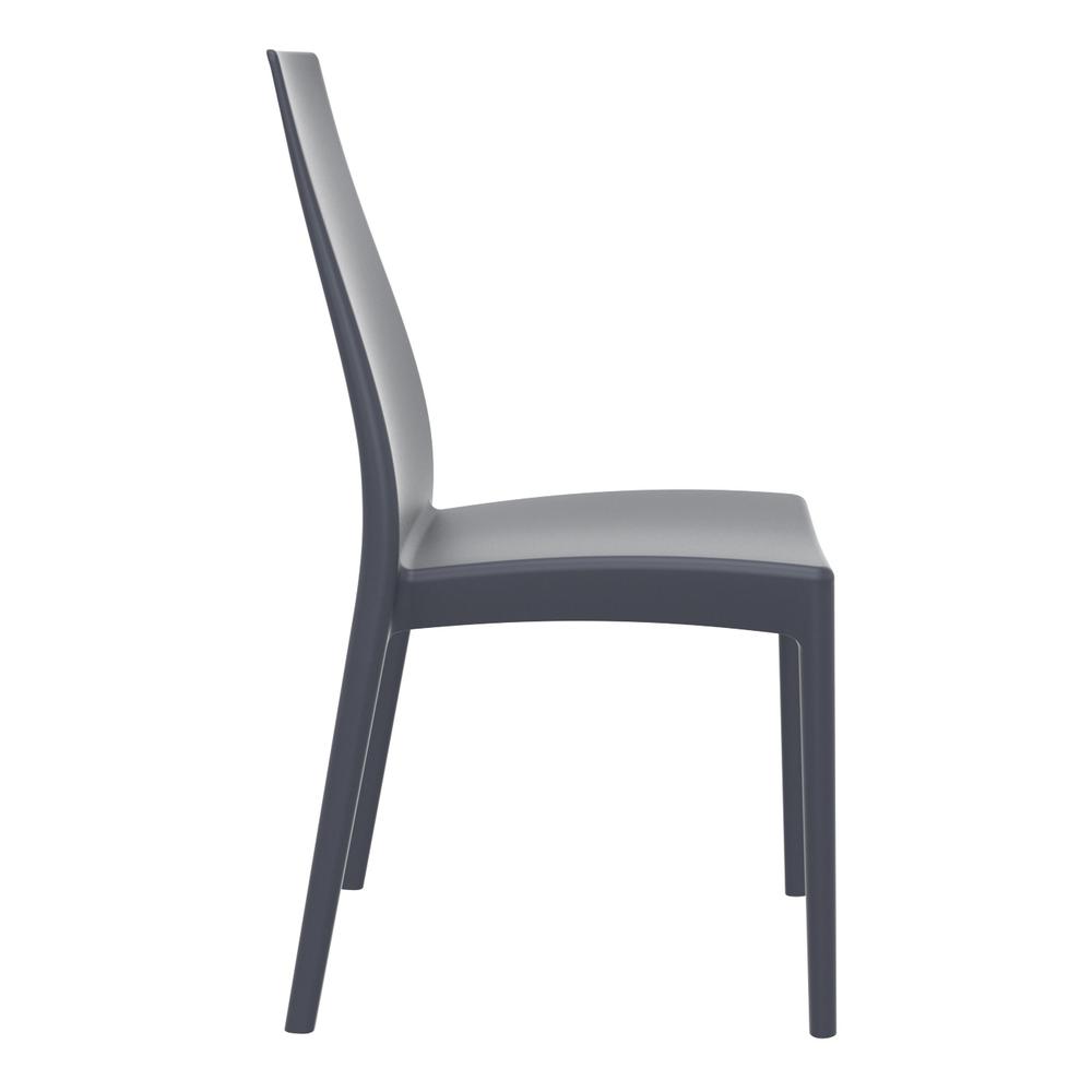 Dining Chair Dark Gray - Set Of 2. Picture 4