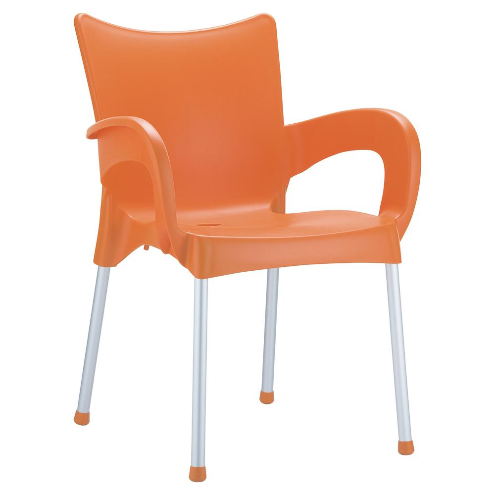 Resin Dining Arm Chair Orange - Set Of 2. The main picture.