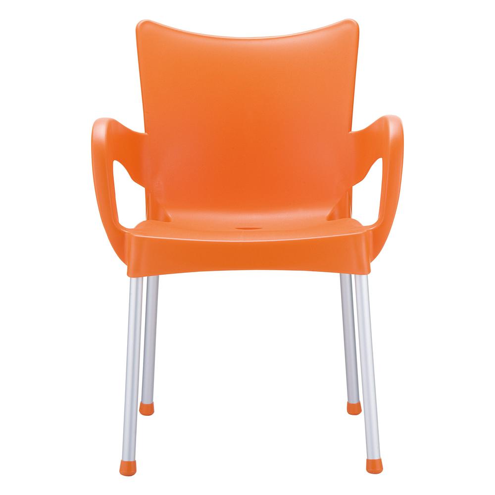 Resin Dining Arm Chair Orange - Set Of 2. Picture 2