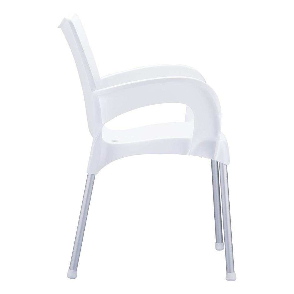 Resin Dining Arm Chair White - Set Of 2. Picture 3