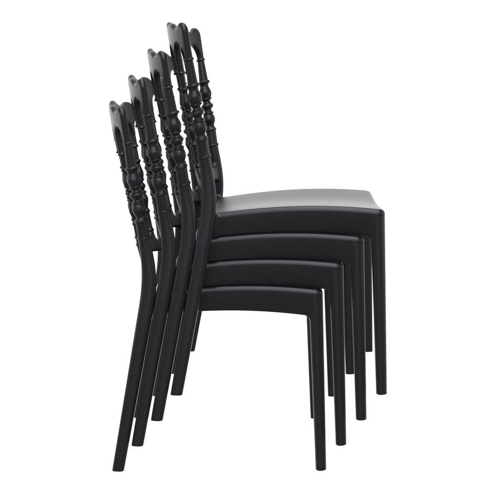 Napoleon Dining Chair Black, Set of 2. Picture 6
