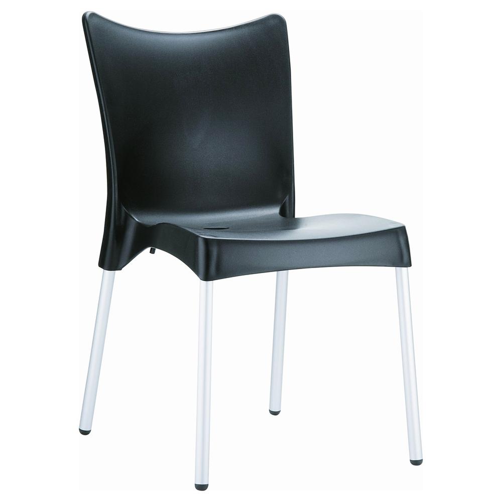 Juliette Resin Dining Chair Black, Set of 2. The main picture.