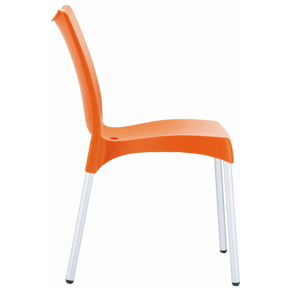 Juliette Resin Dining Chair Orange, Set of 2. Picture 3