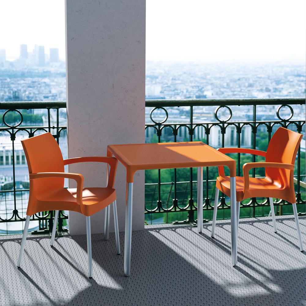 Resin Outdoor Armchair Orange - Set Of 2. Picture 6