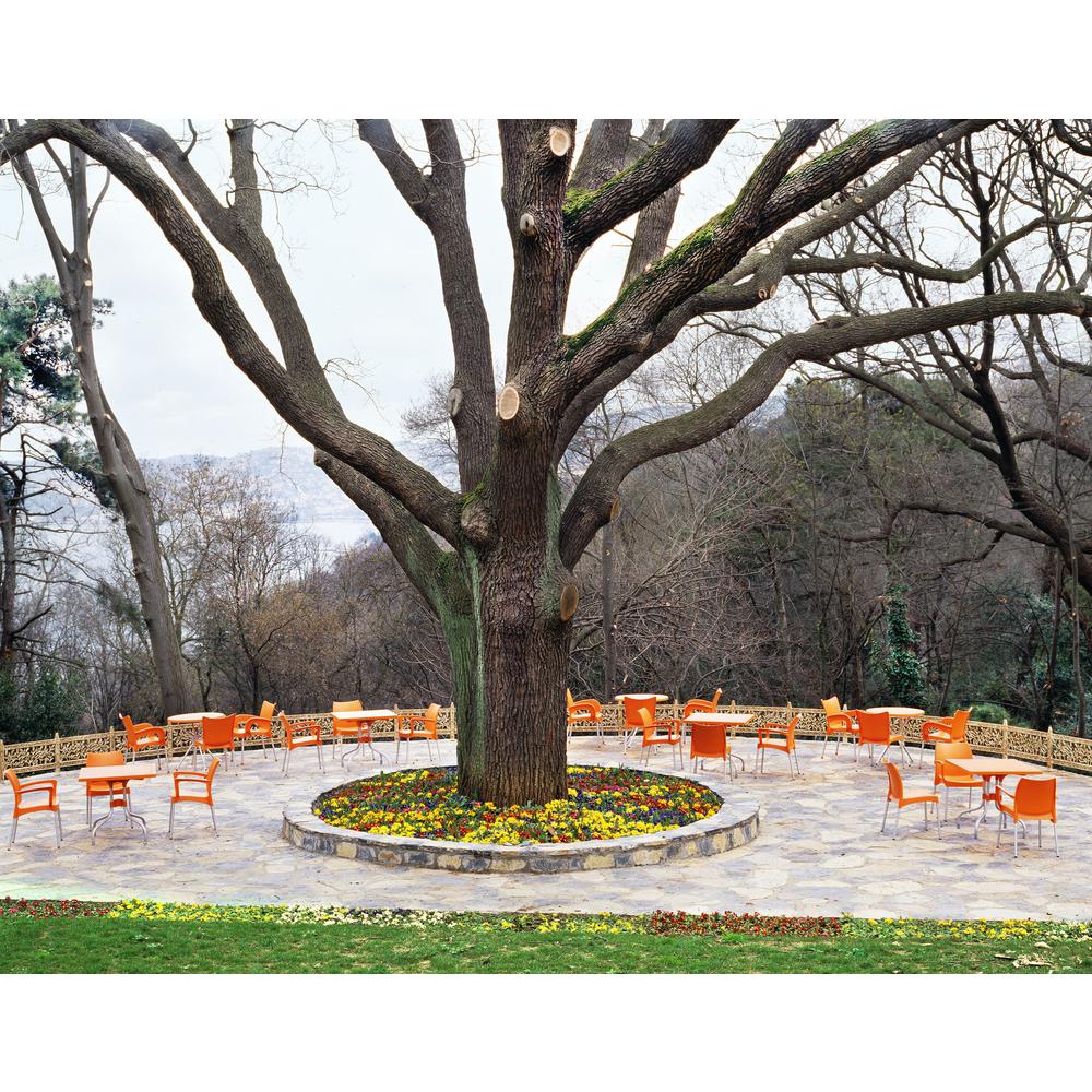 Resin Outdoor Armchair Orange - Set Of 2. Picture 8