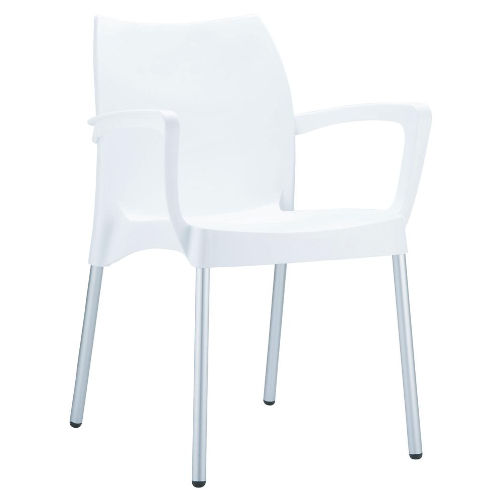 Resin Outdoor Armchair, Set of 2, White, Belen Kox. Picture 1
