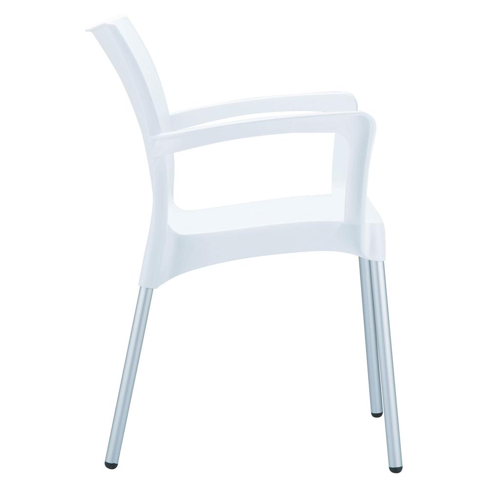 Resin Outdoor Armchair, Set of 2, White, Belen Kox. Picture 3