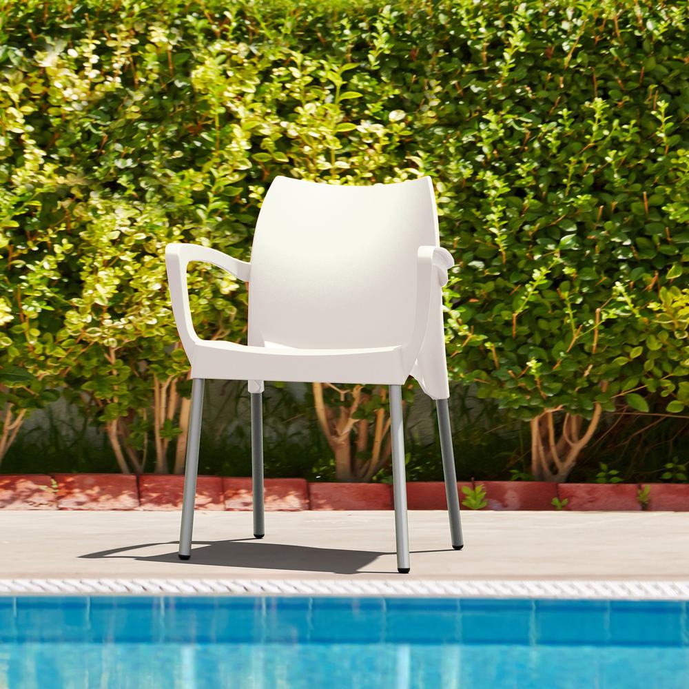 Resin Outdoor Armchair, Set of 2, White, Belen Kox. Picture 4