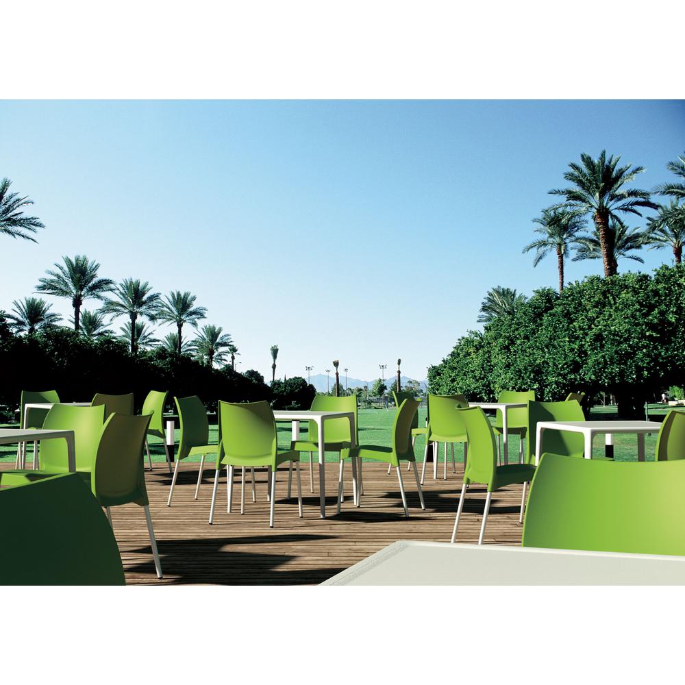 Vita Resin Outdoor Dining Chair Apple Green, Set of 2. Picture 4