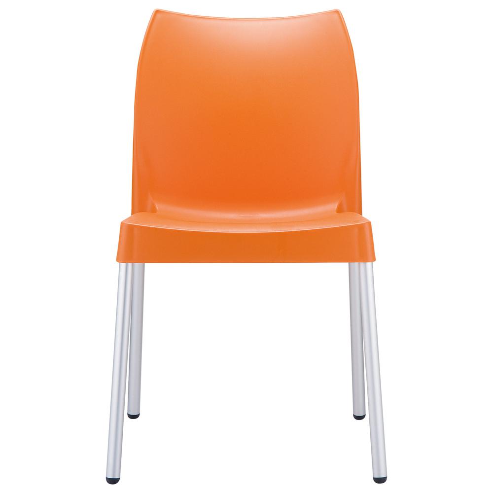 Resin Outdoor Dining Chair Orange - Set Of 2. Picture 2