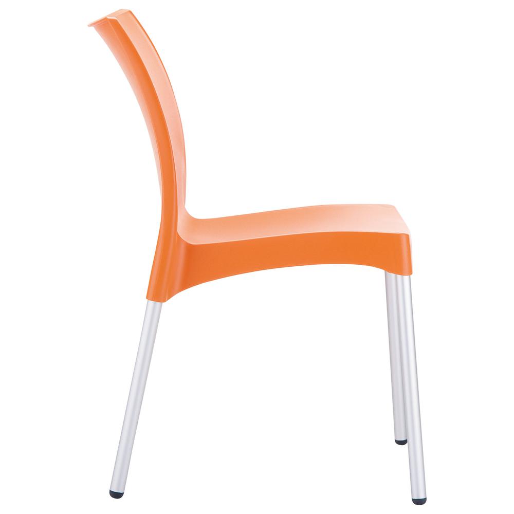 Vita Resin Outdoor Dining Chair Orange, Set of 2. Picture 3