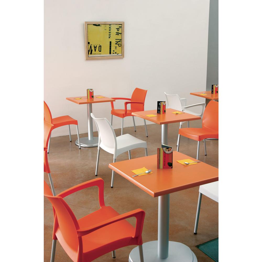 Vita Resin Outdoor Dining Chair Orange, Set of 2. Picture 6