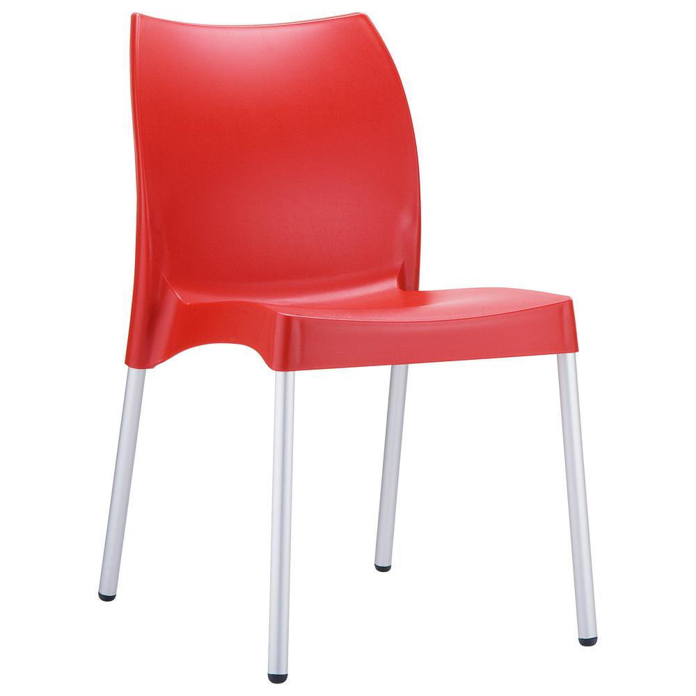 Vita Resin Outdoor Dining Chair Red, Set of 2. Picture 1