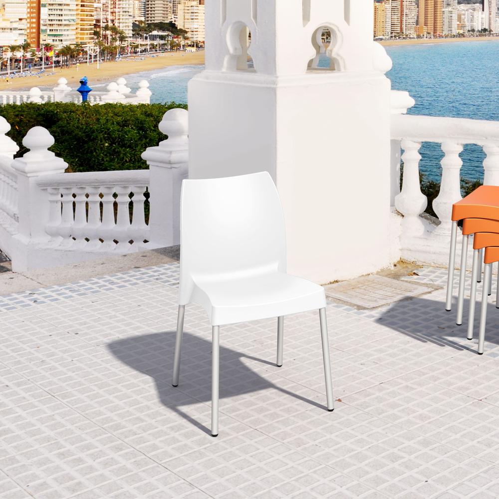 Vita Resin Outdoor Dining Chair White, Set of 2. Picture 4